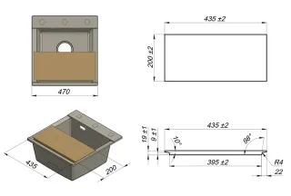 Доска разделочная Ясень Granula ДСК-00002